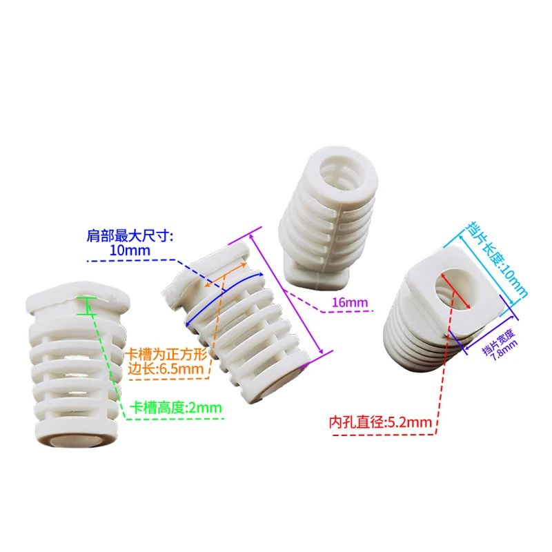 10pcs 4.6/5.2/6mm Cable Gland Connector Rubber Strain Relief Cord Boot Protector Wire Cable Sleeve Power Tool Cellphone Charger