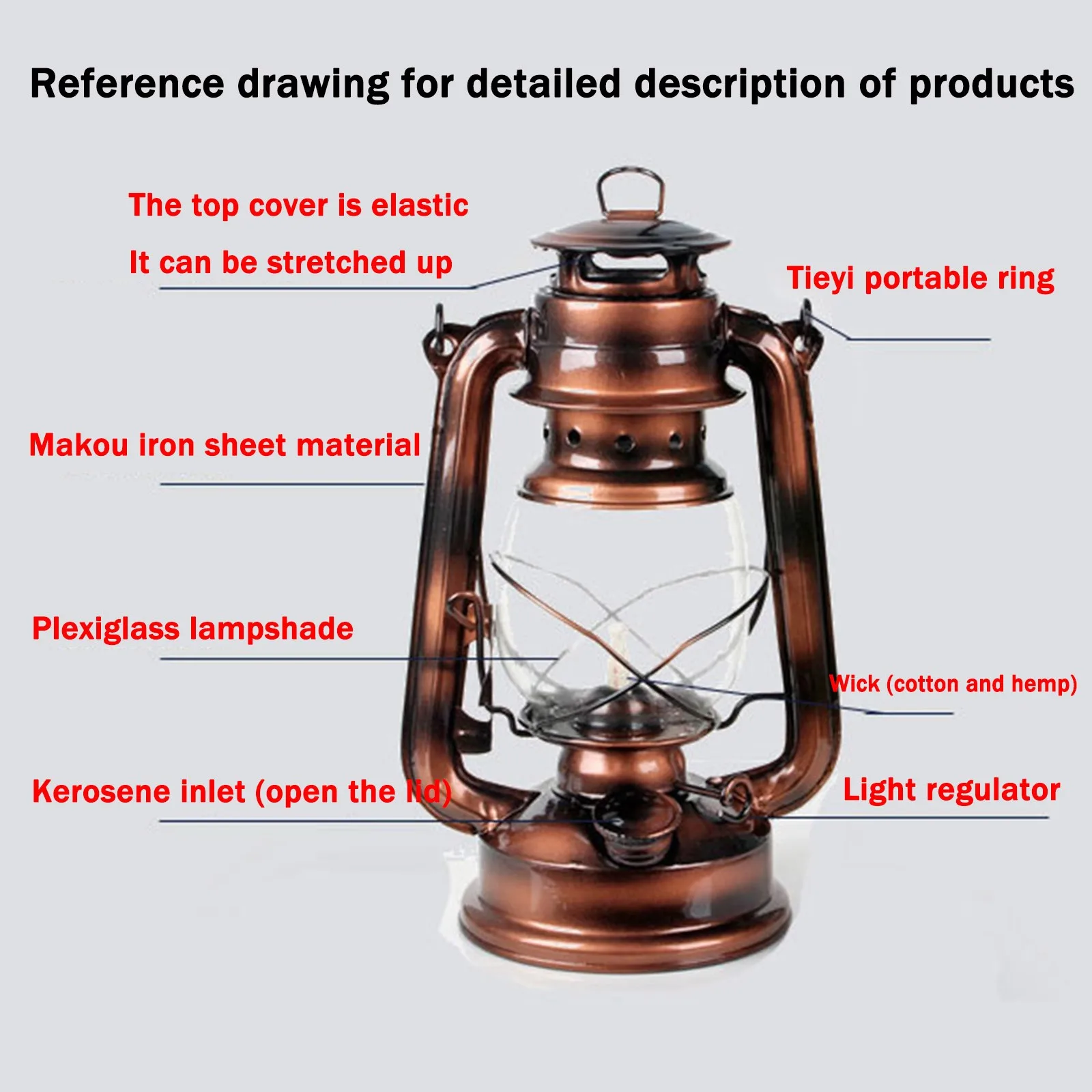 Household Portable Kerosene Hand-Held Lamp Illuminates The Road In A Snowstorm Old Style Retro Kerosene Lamp Portable Outdoor