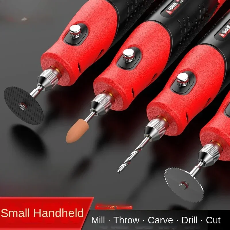 Mini Electric Drill for Jade Stone Carving and Polishing, Handheld Grinding Machine with Multiple Accessories