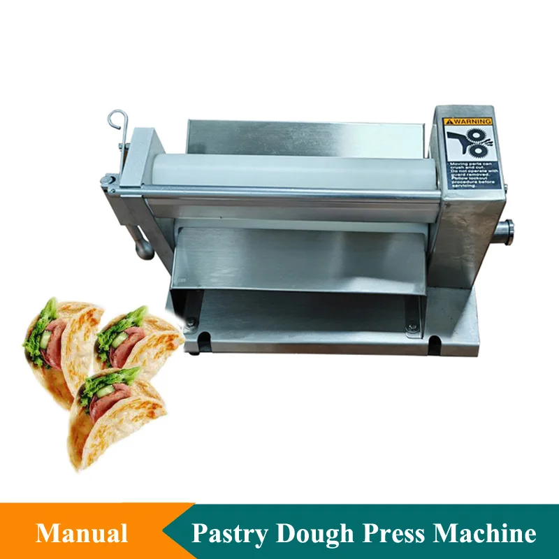 Stainless Steel Dough Roller Sheeter Machine Manual Pasta Maker Machine for Snack Shop
