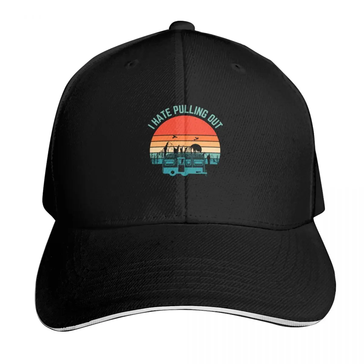 Funny Tow Trailer I Hate Pulling Out Baseball Cap Adjustable Buckle Closure Moisture Wicking Quick Dry Curved Brim Classic Fit