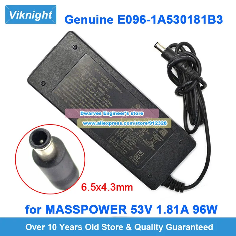 

Genuine 53V 1.81A 96W AC Adapter E096-1A5301 For MASS POWER Power Supply 6.5x4.3mm N843A8-Z NVR N847 NVR CAMERA SYSTEM