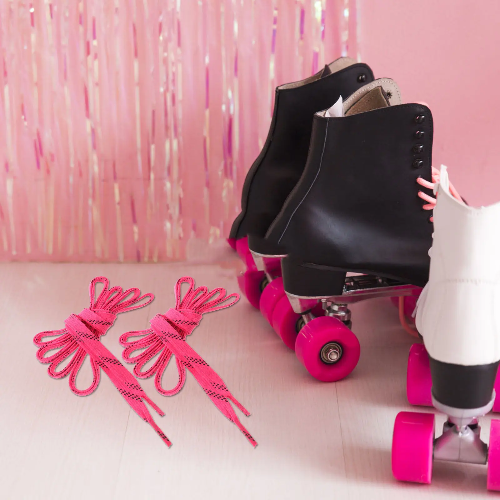 

1 пара стильных сменных шнурков для хоккейных коньков, износостойкие, легко устанавливаемые, аксессуары для хоккейного снаряжения, роликовых и ледовых коньков