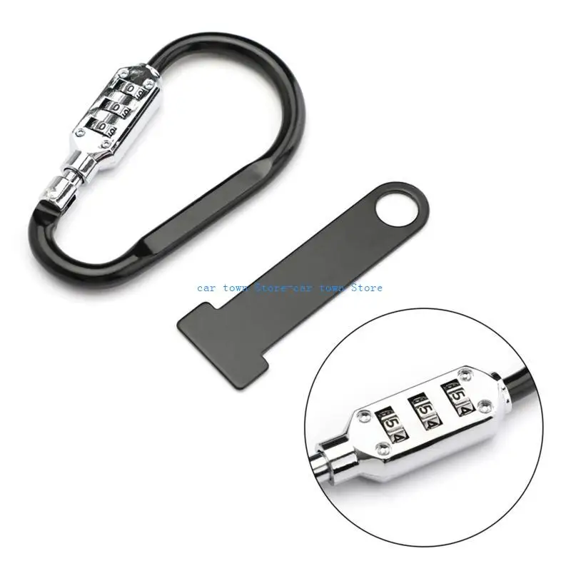 RXJE مكافحة سرقة خوذة دراجة نارية قفل الجمع قفل برمز مع T-بار #5