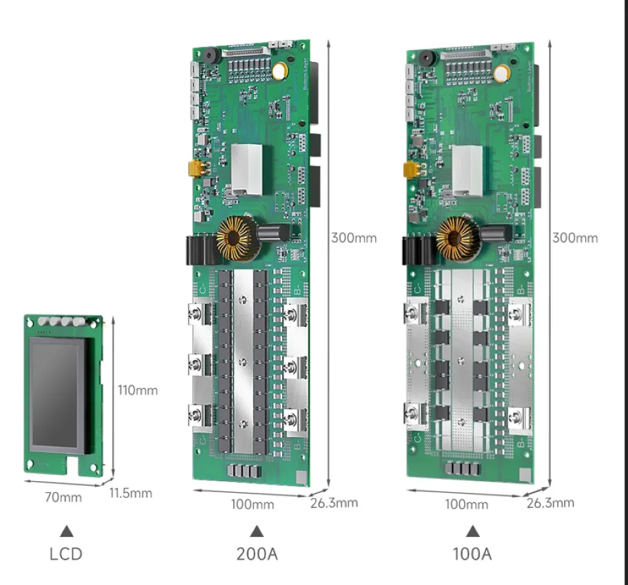 ZTEKBRI-Stockage d'énergie domestique, batterie Lifepo4, BMS intelligent avec écran LCD, WIFI, stock UE pour 16S, 100A, 150A, 200A