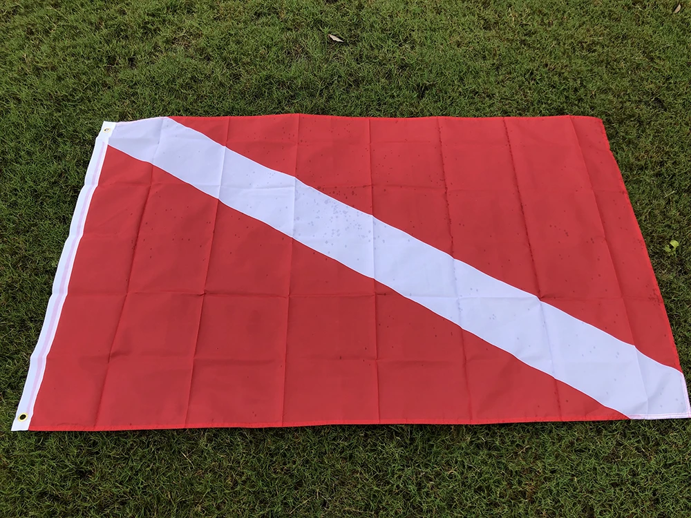 SKY FLAG Diving Boat Flag 90x150cm polyester hanging International Sign Universal Scuba Diving Boat Floating Flag with Grommets