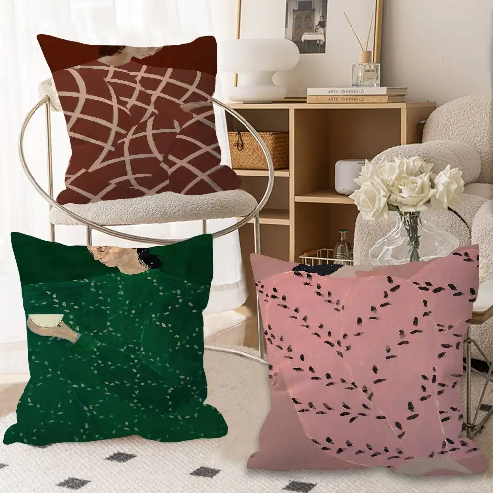 

Abstract Figure Lines Girl sofia lind Cushion Cover Car Throw Pillow Case For Sofa Car Christmas Gift 40x40cm 45x45cm