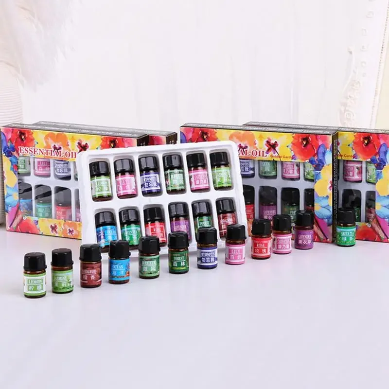 Essential Oil Set 12-bottle 3ML/0.13oz Defuse Essential Oils Water-soluble Natural Essential Oils  Diffuser Humidifier