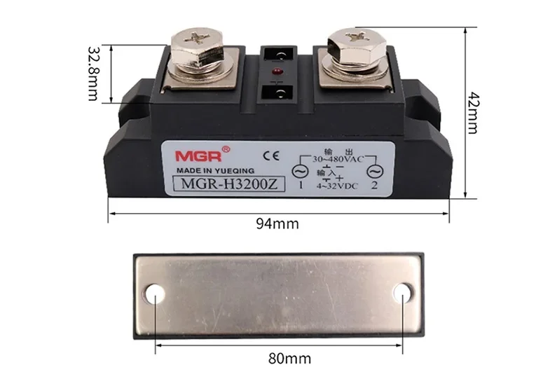

Модуль промышленного класса, твердотельные реле постоянного тока, управление AC MGR H3200Z 200A DC-AC