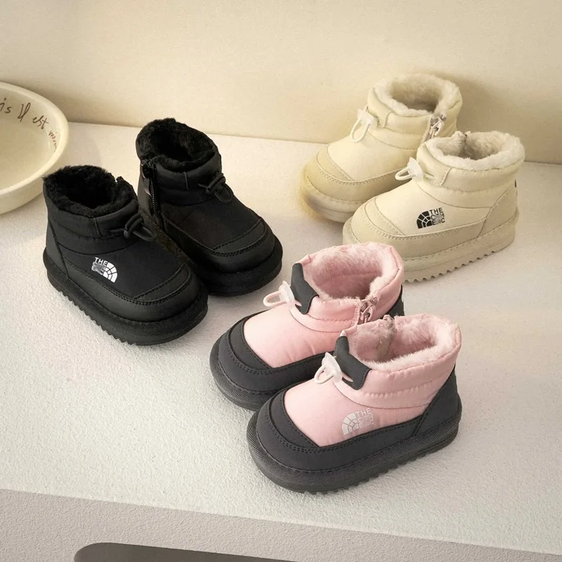 

2025 Winter Baby Snow Boots 1-4 Years, Fleece-Lined Warm Booties with Elastic Cuff & Anti-Slip Soft Sole for Toddler Boys Girls
