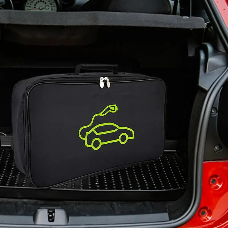 Car Charging Cable Storage Bag Electric Vehicle Charger Plugs Sockets Jumper Cables Bag Automobile Tools Jumper Cable Bag