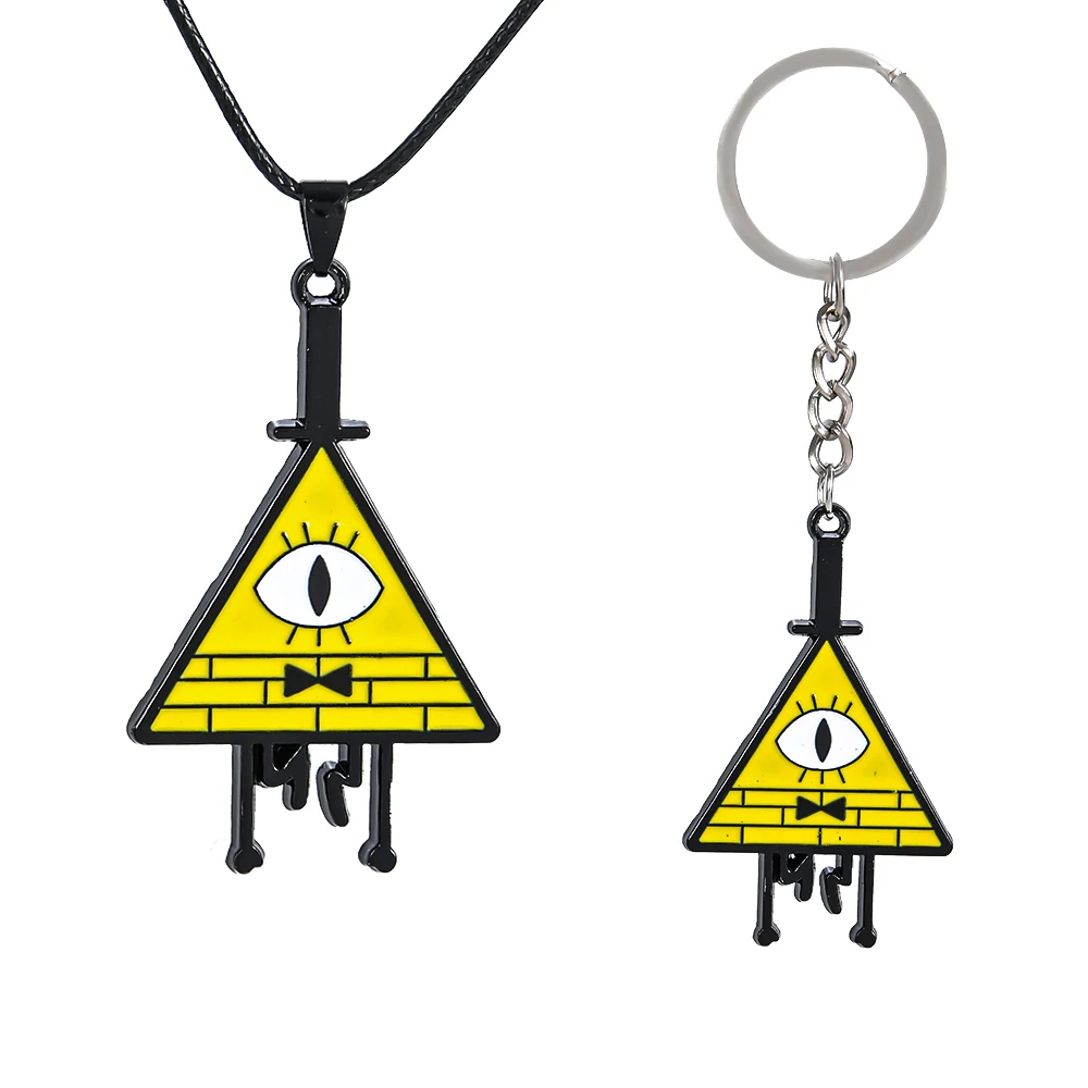 New Gravity Falls Cipher Keychain Mysterious Town Stanley Pines Dipper Mabel Pendant Necklace Cospaly Prop Jewelry Accessories