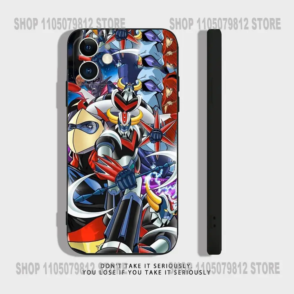 Coque de téléphone UFO r-robot g-ororak pour iPhone 17 16,15,14,13,12,11,Pro,XS,Max,XR,Plus,Mini en Silicone souple noir, antichoc