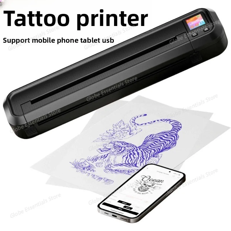 2025 New Wireless Tattoo Stencil Printer with LCD Screen Temporary Bluetooth Tattoo Transfer Machine Inkless A4 Thermal Printer
