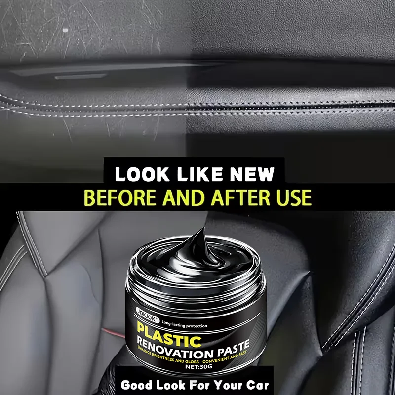 Automotive Plastic And Rubber Parts Repair Paste, Black Interior Repair Polishing Wax, Anti Cracking, Anti-aging Refurbishment