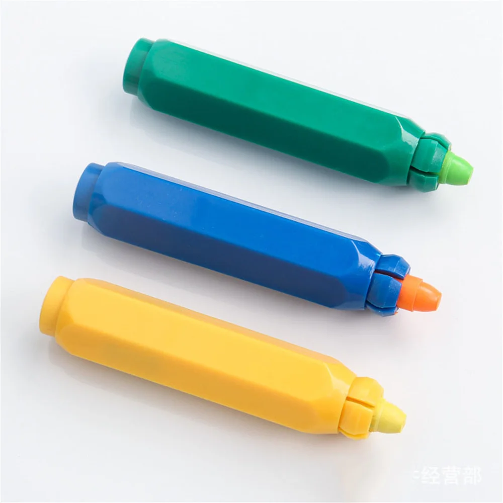 Color Dust-Free Chalk Holder Magnetic Not Dirty Hand Chalk Set School Teaching Office Supplies Plastic Chalk Clip Chalk Extender