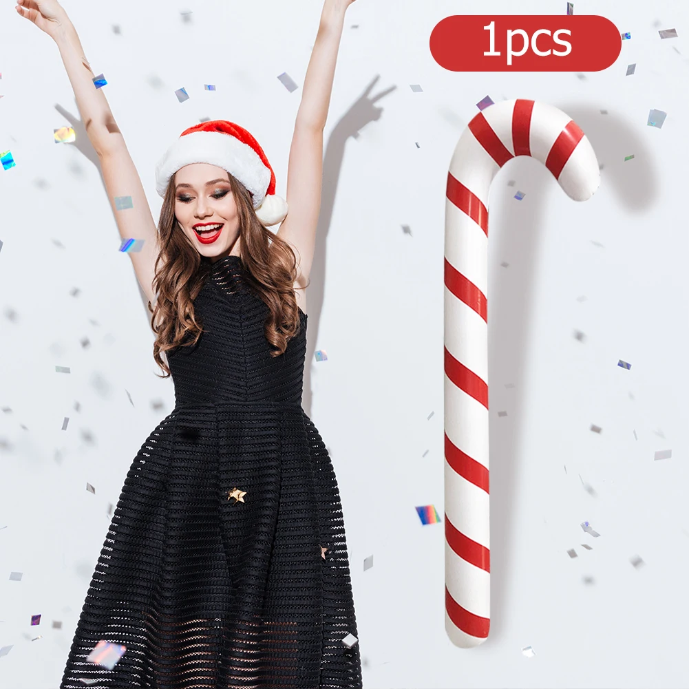 Ballons gonflables en bâton de canne à bonbons de noël, 90cm, 1 à 40 pièces, décor d'extérieur pour fournitures de décoration de noël 2023