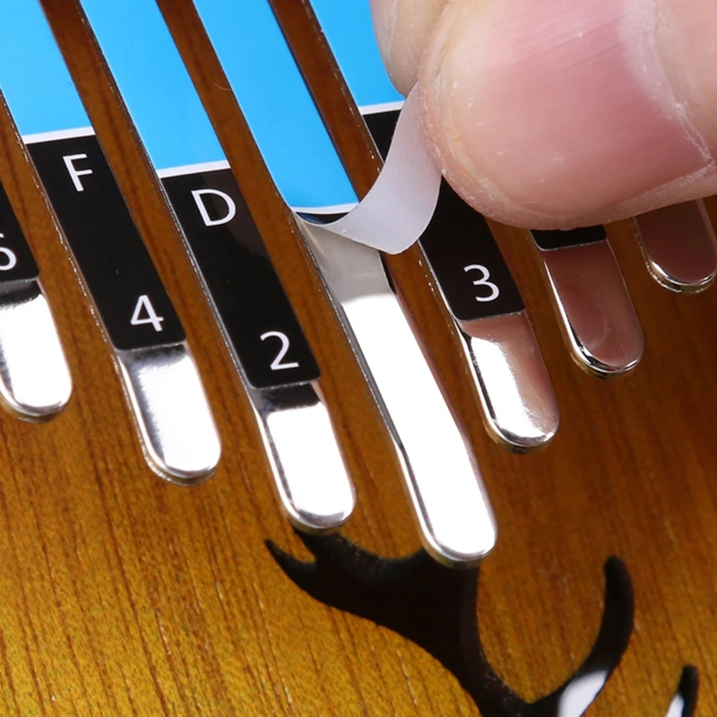 17 Keys 21 Keys Kalimba Scale Sticker Thumb Finger Piano for Key Note Stickers Percussion Musical Instrument Accessories