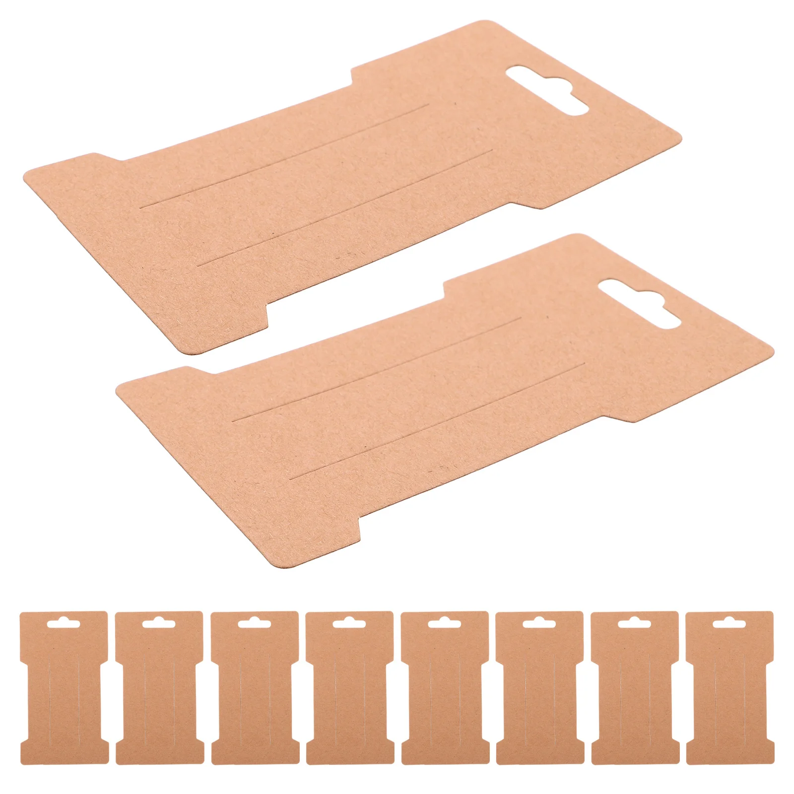 100 قطعة كرافت ورقة مشبك شعر بطاقات عرض حامل ل الانحناء المشابك دبوس الشعر المنظم المحمولة ملحق التعبئة والتغليف بطاقة