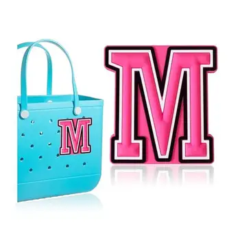 Bogg 가방 핑크 레터 참, Bogg 가방 액세서리 참, 레터 삽입 참, Bogg 가방 및 단순한 Southe와 호환