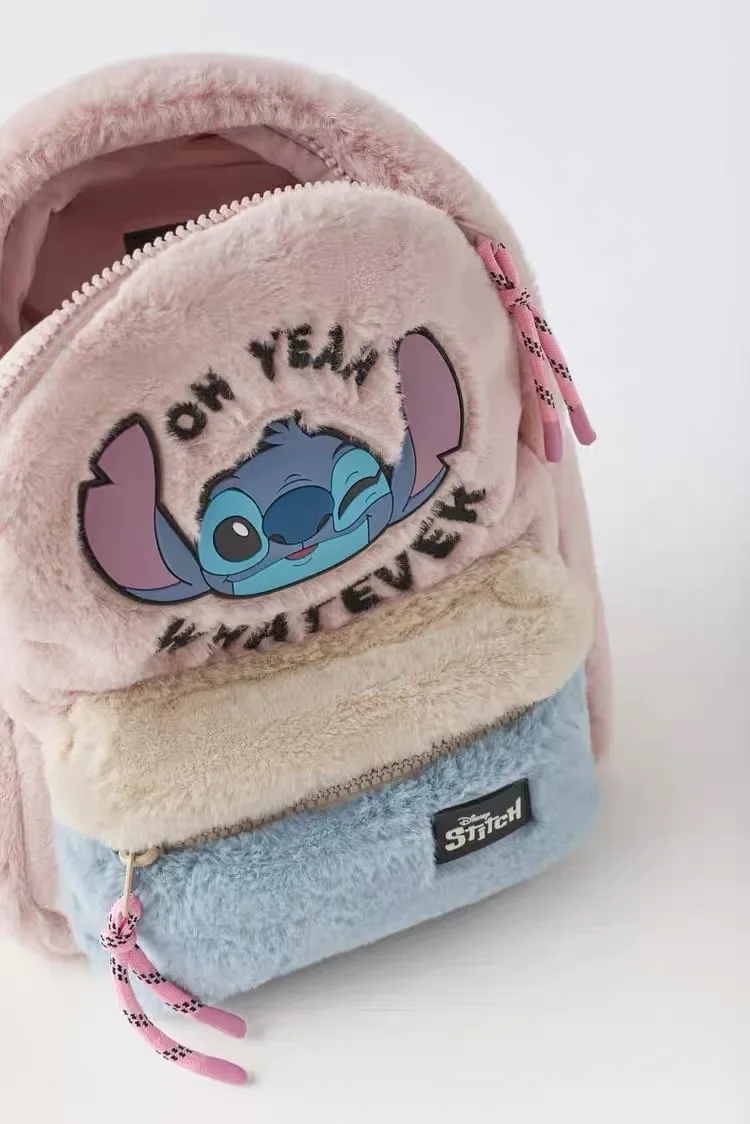 Disney cartoon Stitch New Kids Backpack Mini Schoolbag Girls and Boys Cute Shoulder Bag