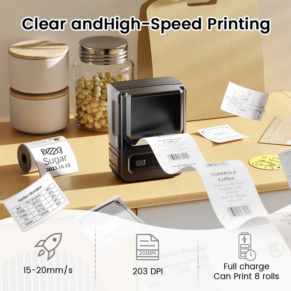 M102 Labelprinter Thermische Mini Label Makers 20-50mm Barcode Bluetooth Label Machine met Multi Templates Soortgelijke B21 B1 M110