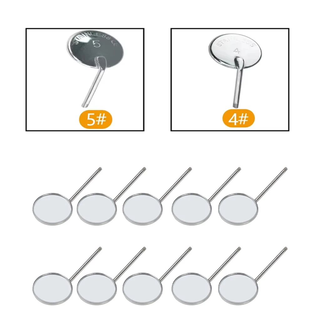 

Dental Mouth Mirror with Reflector for Oral Hygiene Teeth Cleaning 5 Stainless Steel Dentist Examination Tool