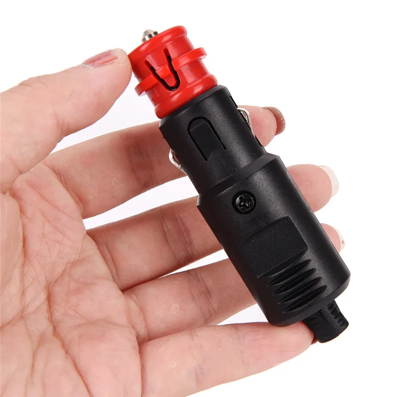 1Pc Universal 12V-24V Car Cigarette Lighter Plug Socket Power Plug Connection Male Adaptor Connectors