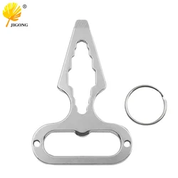 Multifuncional Wrench Outdoor Camping Suprimentos EDC Aço Inoxidável Auto-defesa Ferramenta Pingente Chaveiro