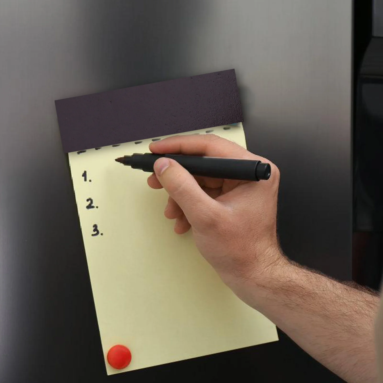 

2 Pcs Magnet Magnetic Sheet Teaching Aids Self-adhesive Magnets for Fridge Black