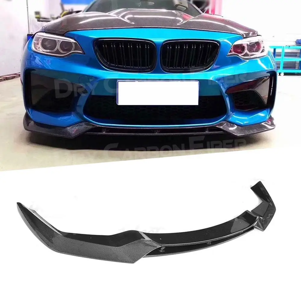 Carbon Fiber/FRP Front Lip Spoiler For BMW 2 Series F87 M2 2016-2019 V Style FRP Head Bumper Chin Shovel Guard Car Styling