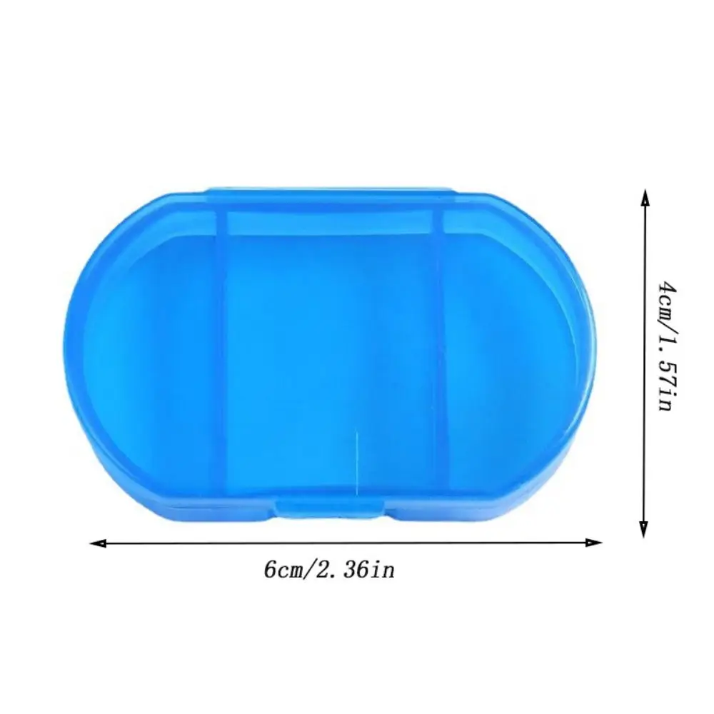 Mini caixa de comprimidos com três compartimentos, transparente, à prova de umidade, pequena caixa de remédios, conveniente, portátil, organizador de remédios para viagem