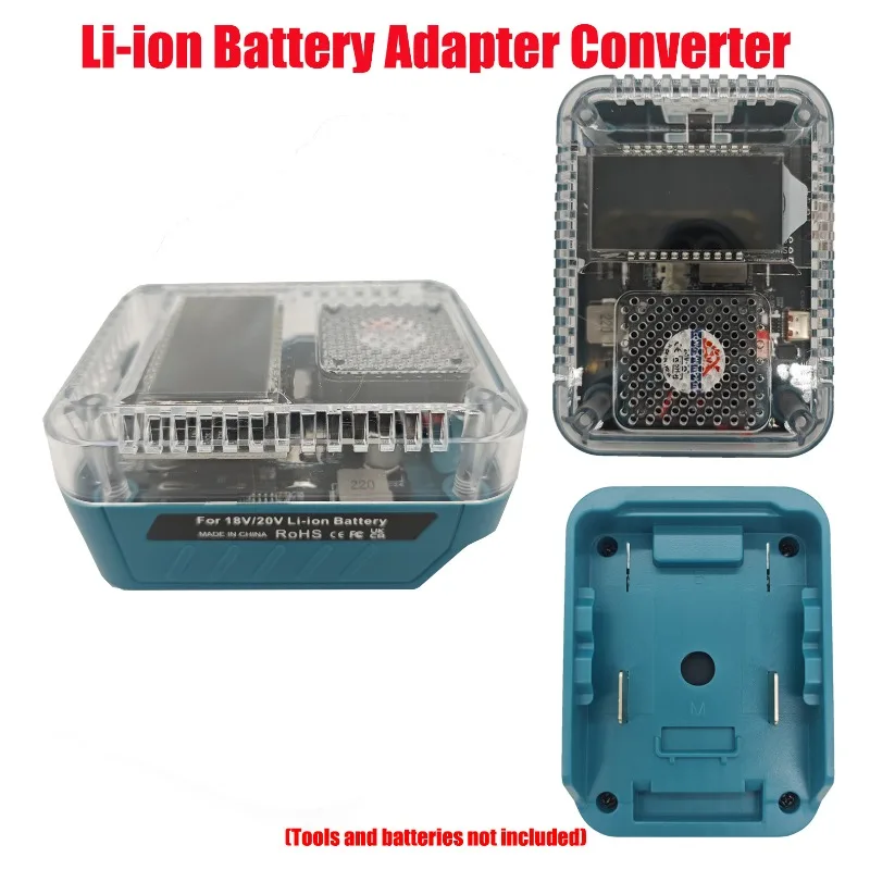 

Адаптер с цифровым дисплеем, преобразователь для литий-ионных аккумуляторов Makita 140W PD3.1, зарядное устройство для литий-ионных аккумуляторов, источник питания USB Type-C