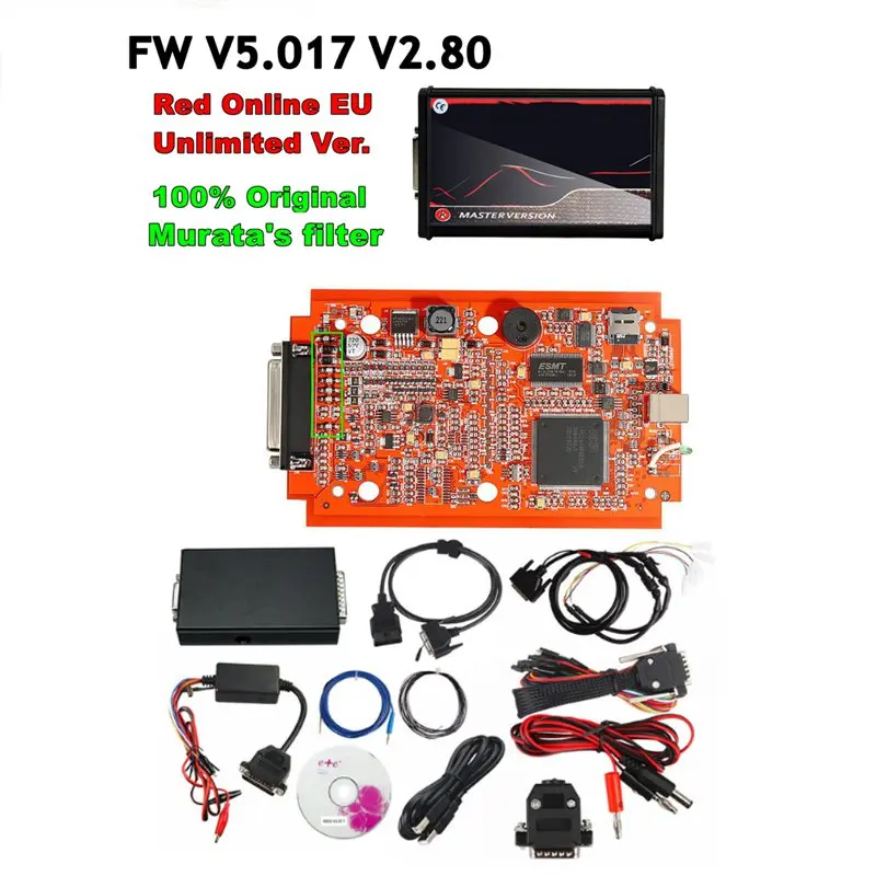 

Online V2.80 EU Red KTAG V7.020 4 LED 2.25 SW Online KESS V5.017 K-TAG 7.020 Master KESS 5.017 OBD2 Tuning ECU Programmer