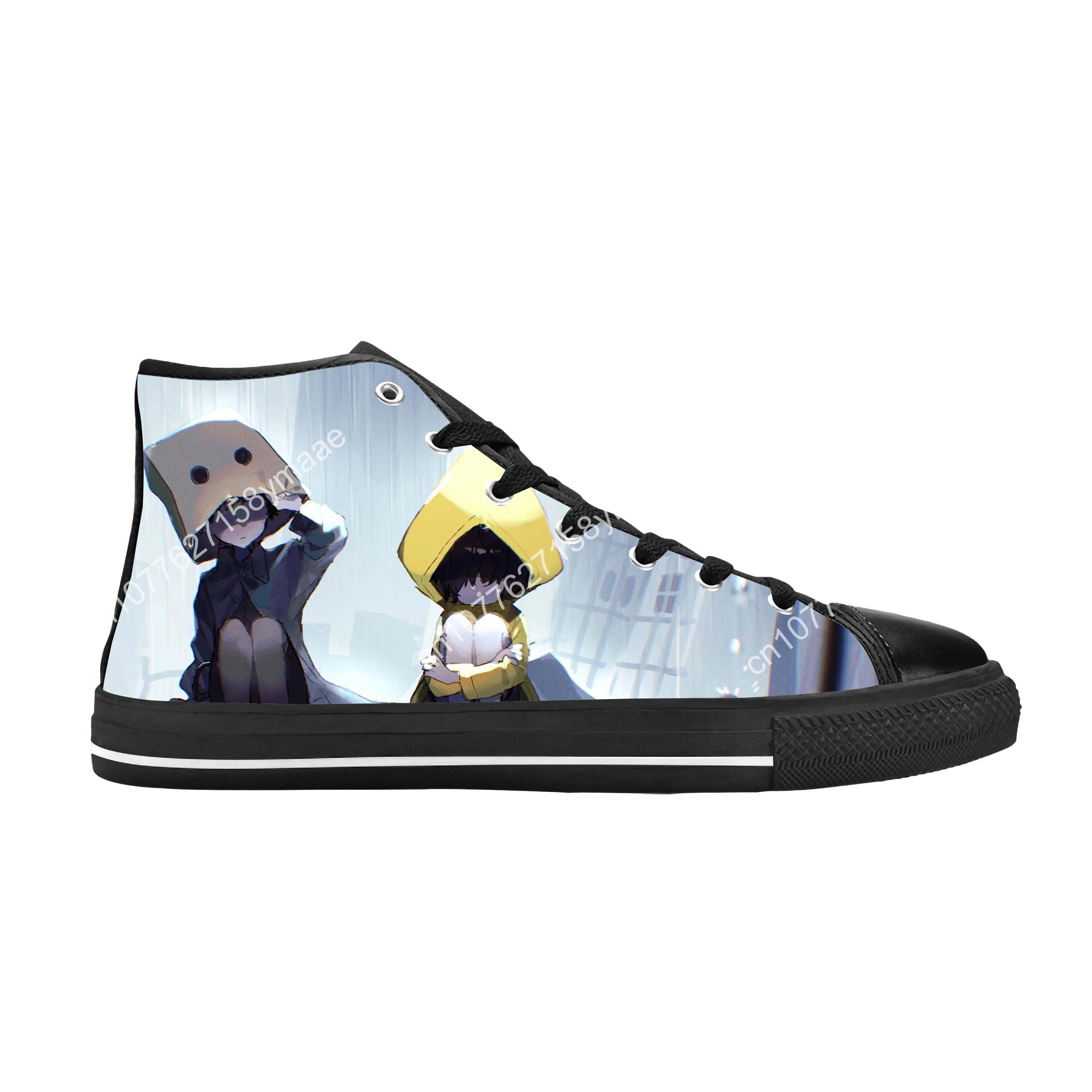 Anime Cartoon Manga Game Little Nightmares Horror Casual Cloth Shoes High Top Comfortable Breathable 3D Print Men Women Sneakers