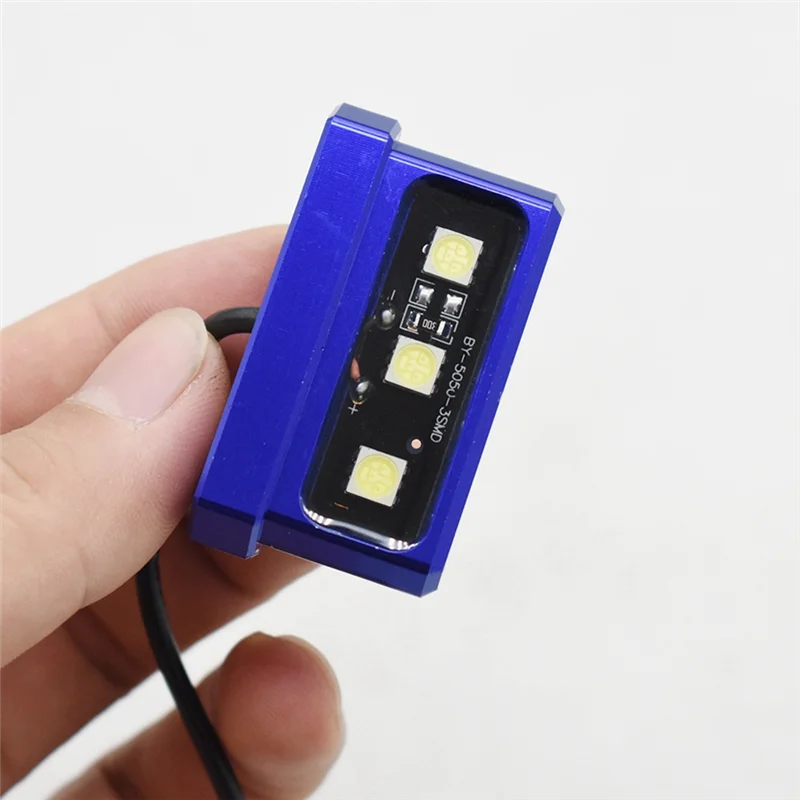 LED Motorcycle License Plate Light Decorative Lamp Universal Aluminum Alloy Rear Tail Light License Plate Holder Light-T61C