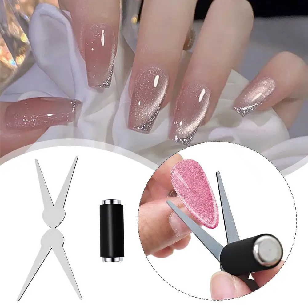 Ensemble d'aimants pour Nail Art, oreille pliée, lapin, chat, ours, œil de chat, bâton magnétique puissant en forme de cœur pour bricolage, outils magnétiques pour vernis Gel