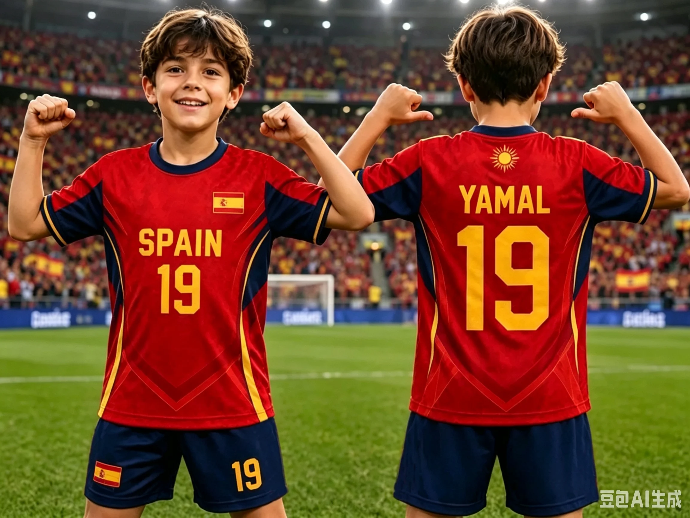 2026 Special NO.19 YAMAL Football Jersey Tee Shorts Set Women Men Spain Fans Shirt and Shorts Summer FamilyMatching 2026