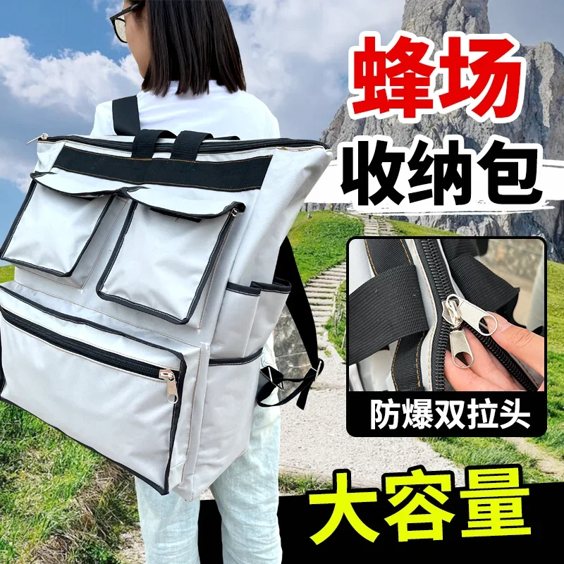 Hornet suit, large capacity backpack, thickened bee catching storage bag, bee farm multi pocket lightweight bag