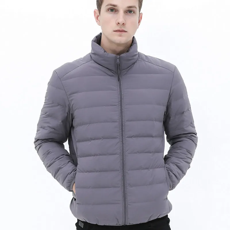 2024 Men's New Lightweight down Jacket Short Stand Collar Fashion Loose and Slimming down Jacket