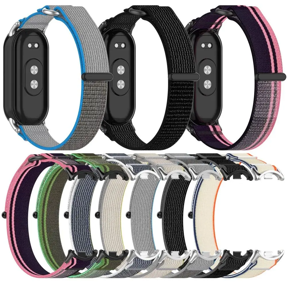 Soft Nylon Nylon Loop Strap Adjustable Smart Watch Bracelet Replacement Accessories Watchband for Xiaomi Band 8