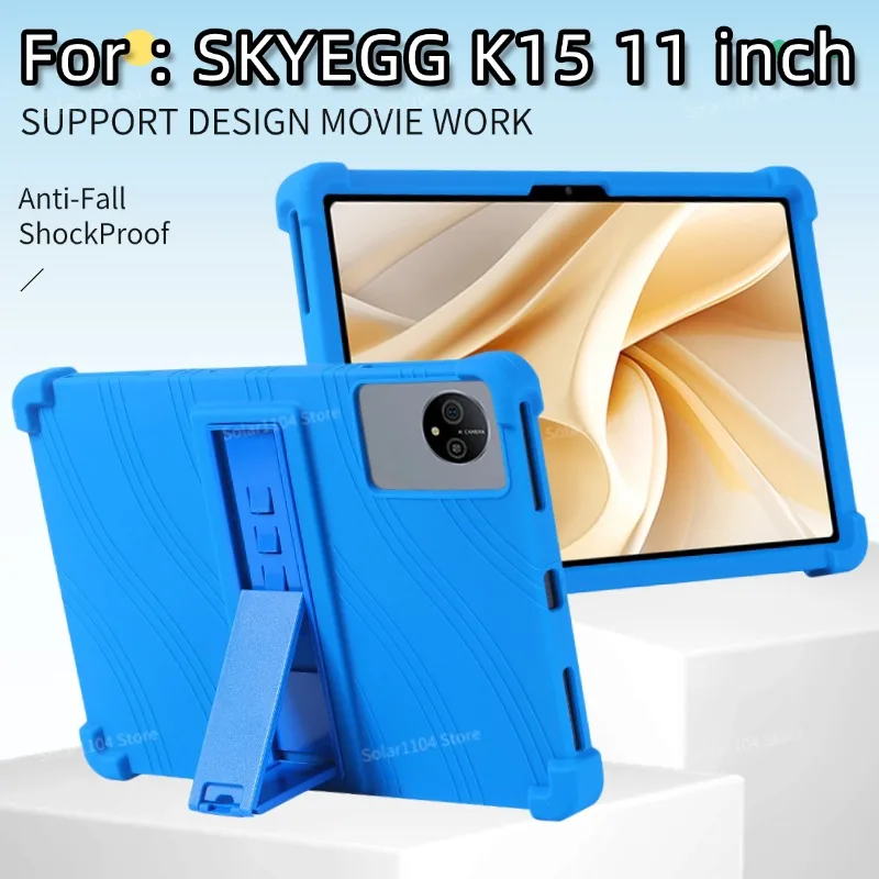 

For SKYEGG K15 11 inch Case 11 inch Soft Silicone Portable Tablet Case with Stand Shockproof Stand Cover