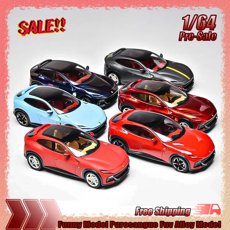 

Новая забавная модель 1:64, серия Purosangue Fuv, имитация сплава, миниатюрная литая модель автомобиля, коллекция детских игрушек на заказ, подарки