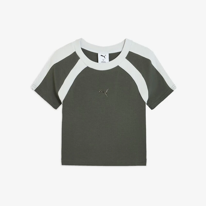 

PUMA, оригинальная летняя женская мода 2025 года, дышащая повседневная одежда с короткими рукавами 633249-83