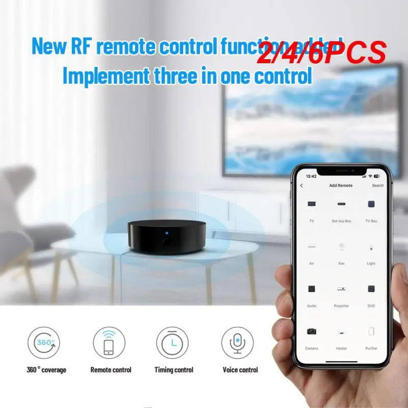 

2/4/6PCS Tuya WiFi IR Remote Control, Smart Home Universal Infrared for Air Conditioner TV DVD work with Alexa/