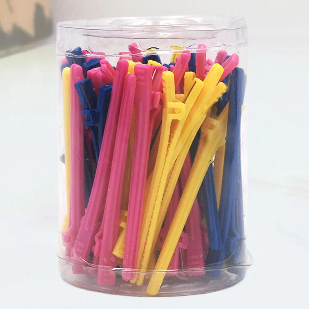 

50 шт. Премиум-зажимы для разделения прядей, пластиковые зажимы-крокодилы для волос для женщин и мужчин, для салонов красоты, укладки, завивки, химической завивки, DIY, для умывания лица