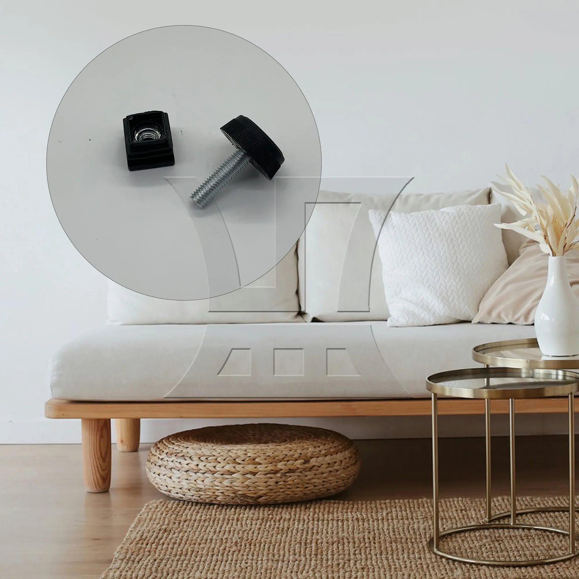 BQLZR 1pc Adjustable Foot Furniture Leg Plug Black for High Pipe Plug