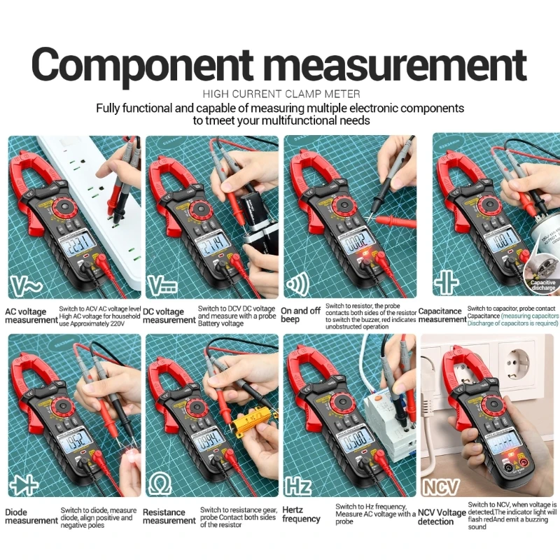 High Precisions Large Current Clamp Meter 6000A Portable Electrical Testing Tool DropShipping