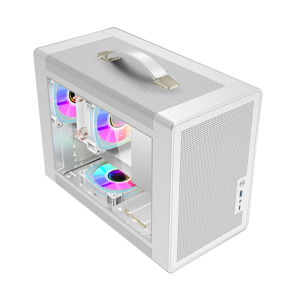Imagem -05 - Caixa Pequena Portátil do Trem de Força de Mesa Placa-mãe Portátil Mini-itx Matx Interface tipo c P60