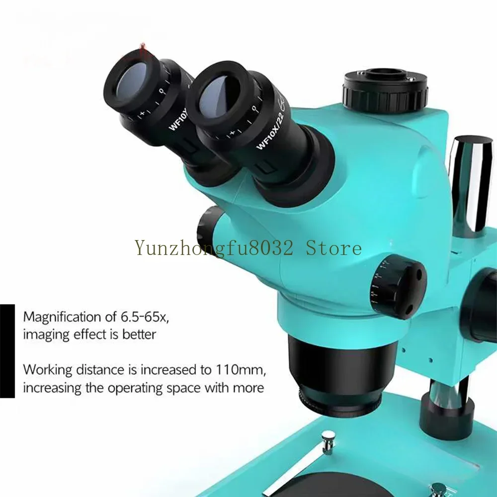 RF-6565TV 7050 7-50X 6.5-65X Adjustable Trinocular Zoom Stereo Microscope for Mobile phone BGA repair magnifier